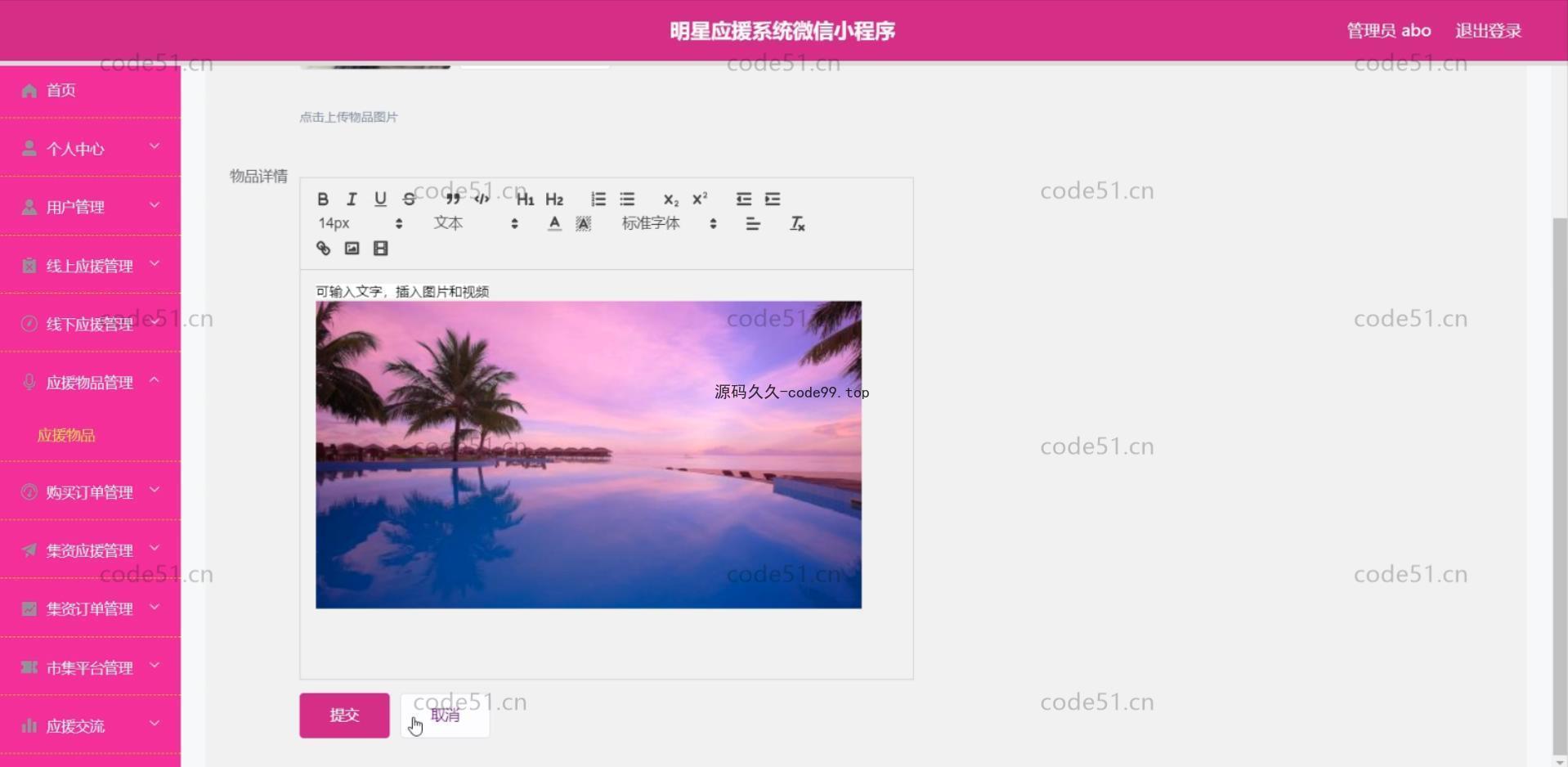 基于微信小程序+SSM+MySQL的明星应援小程序(附论文)