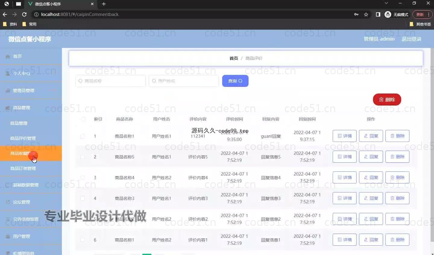 基于微信小程序+SSM+MySQL的点餐系统小程序(附论文)