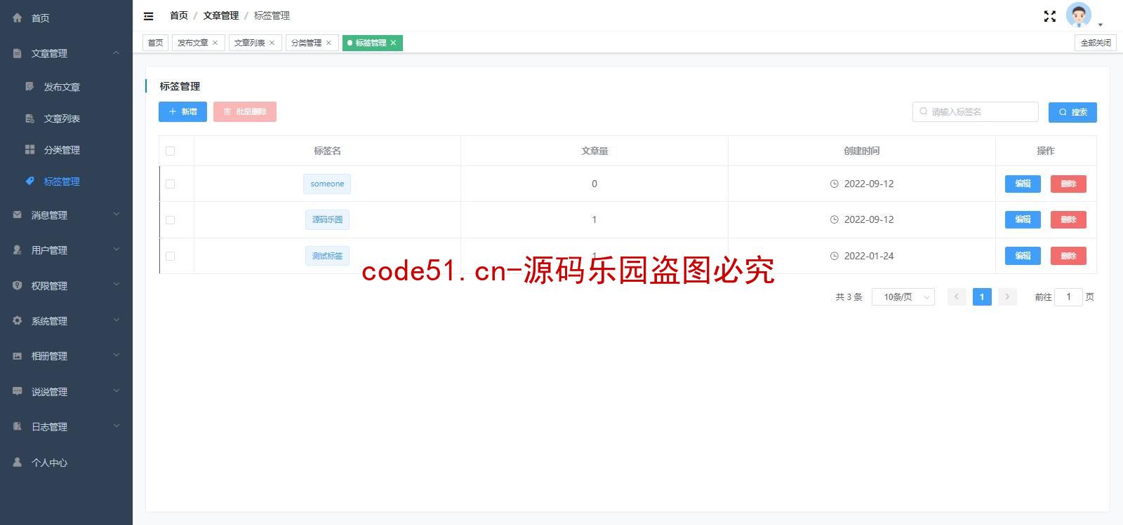 基于SSM+MySQL+Vue前后端分离的个人博客论坛系统