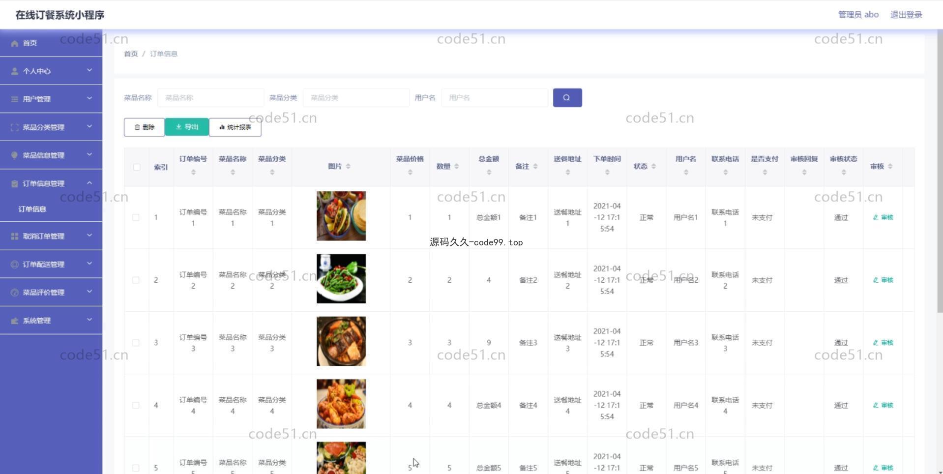 基于微信小程序+SpringBoot+MySQL的在线订餐系统小程序(附论文)