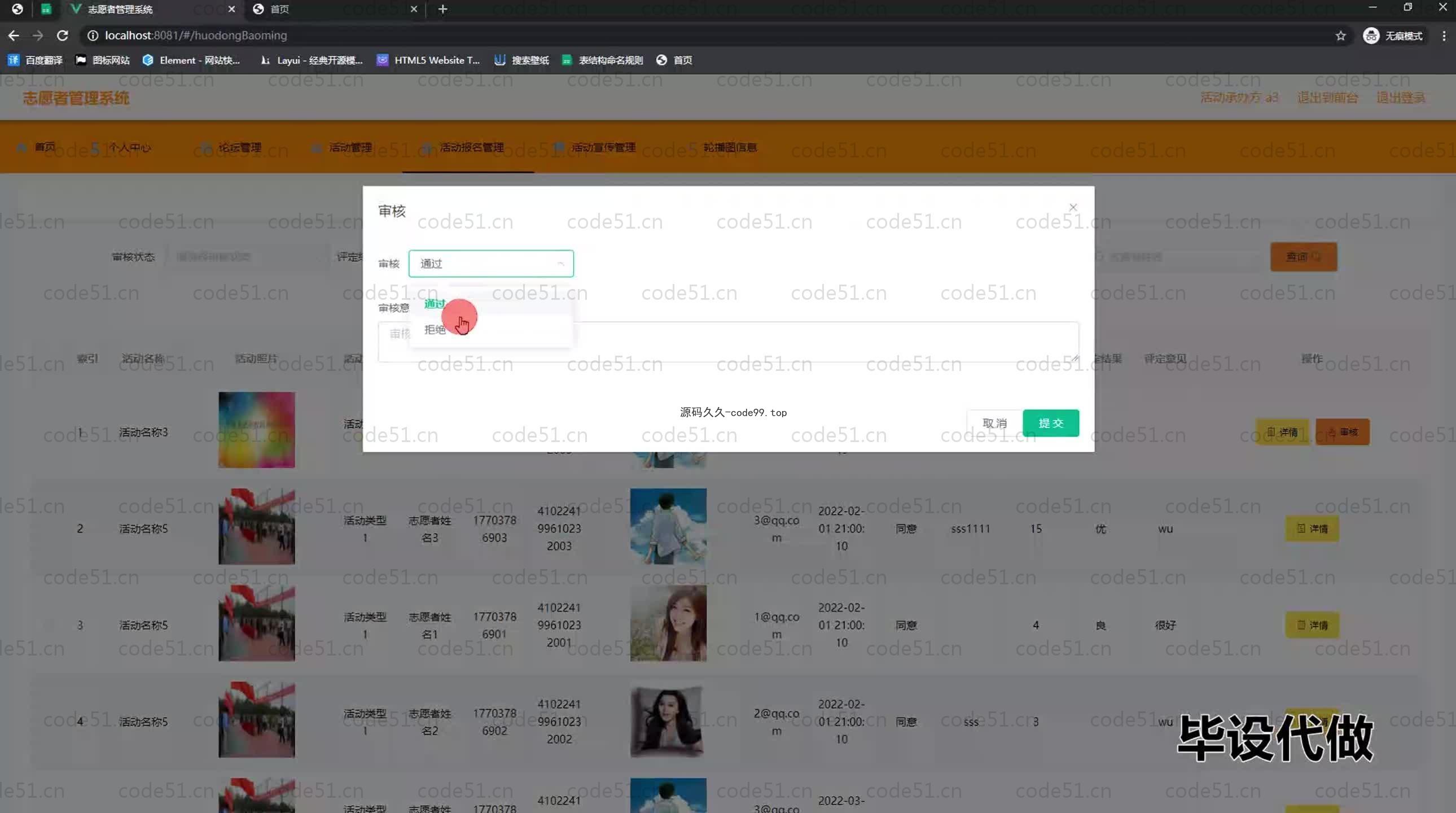 基于SpringBoot+MySQL+Vue.js的志愿者管理系统(附论文)