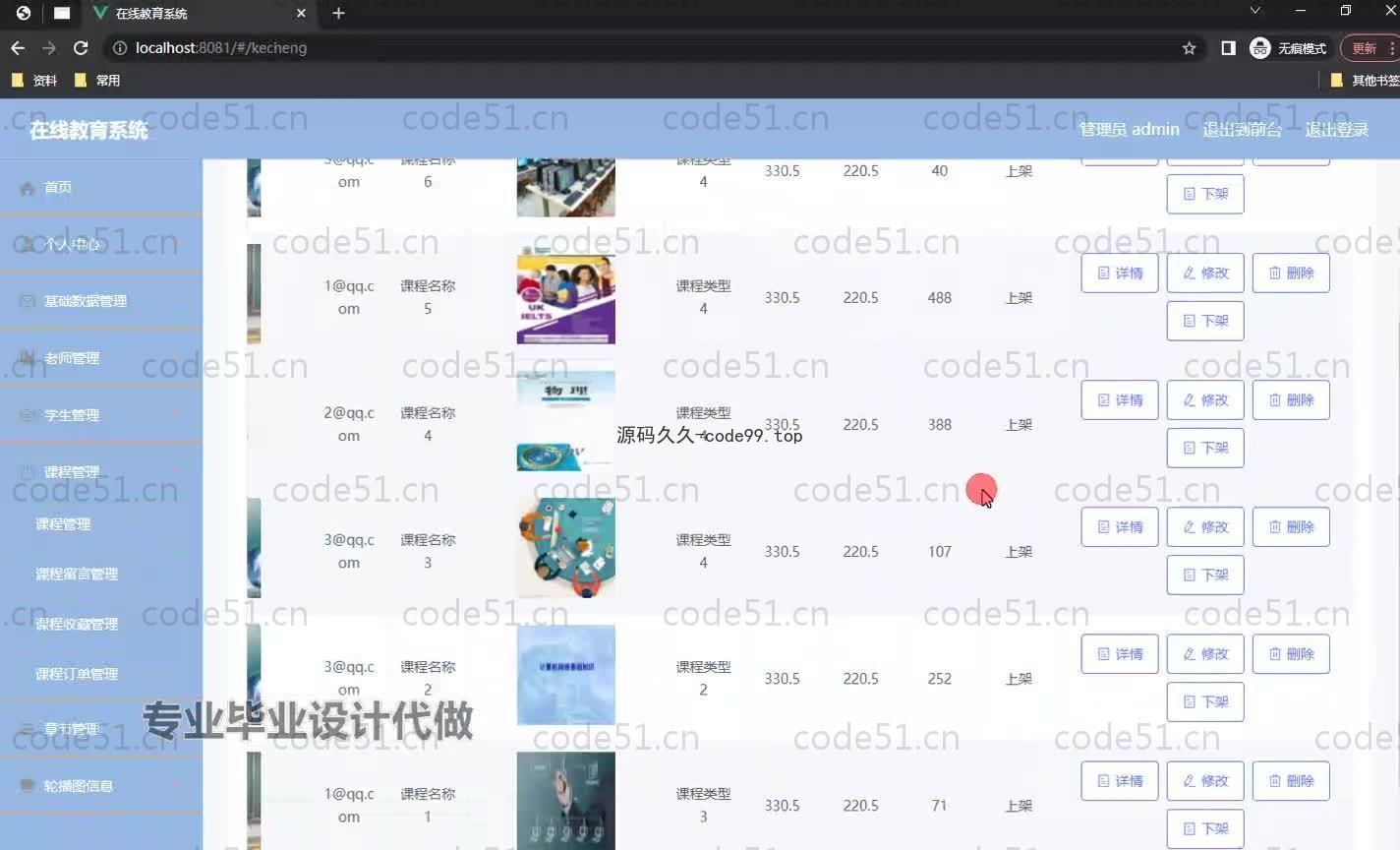 基于SpringBoot+MySQL+Vue.js的在线教育系统(附论文)