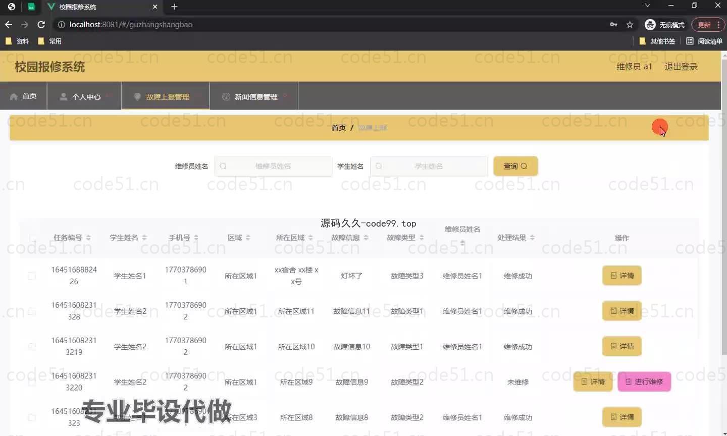 基于微信小程序+SpringBoot+MySQL的校园报修小程序(附论文)