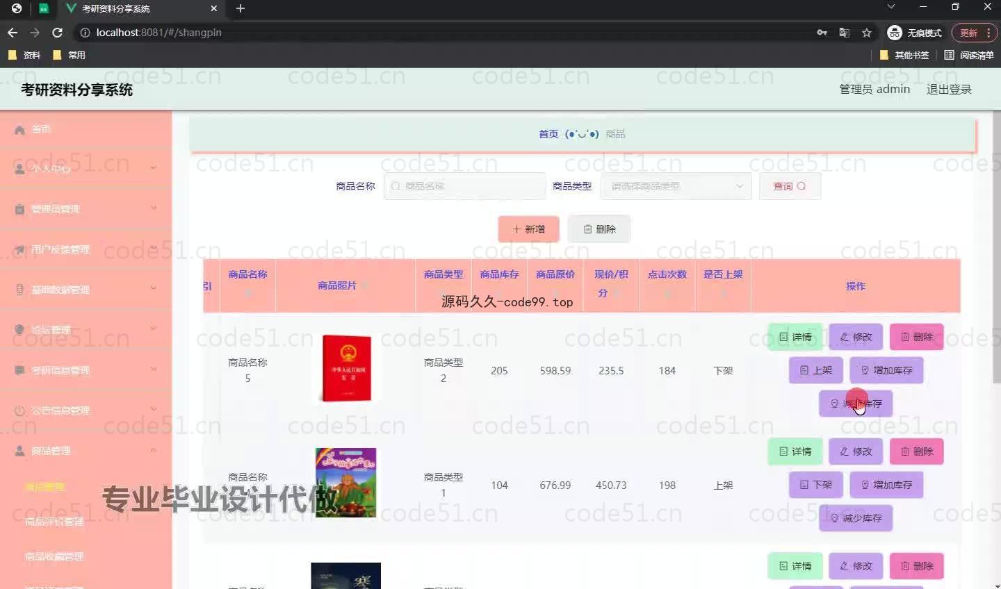 基于微信小程序+SpringBoot+MySQL的考研资料分享小程序(附论文)