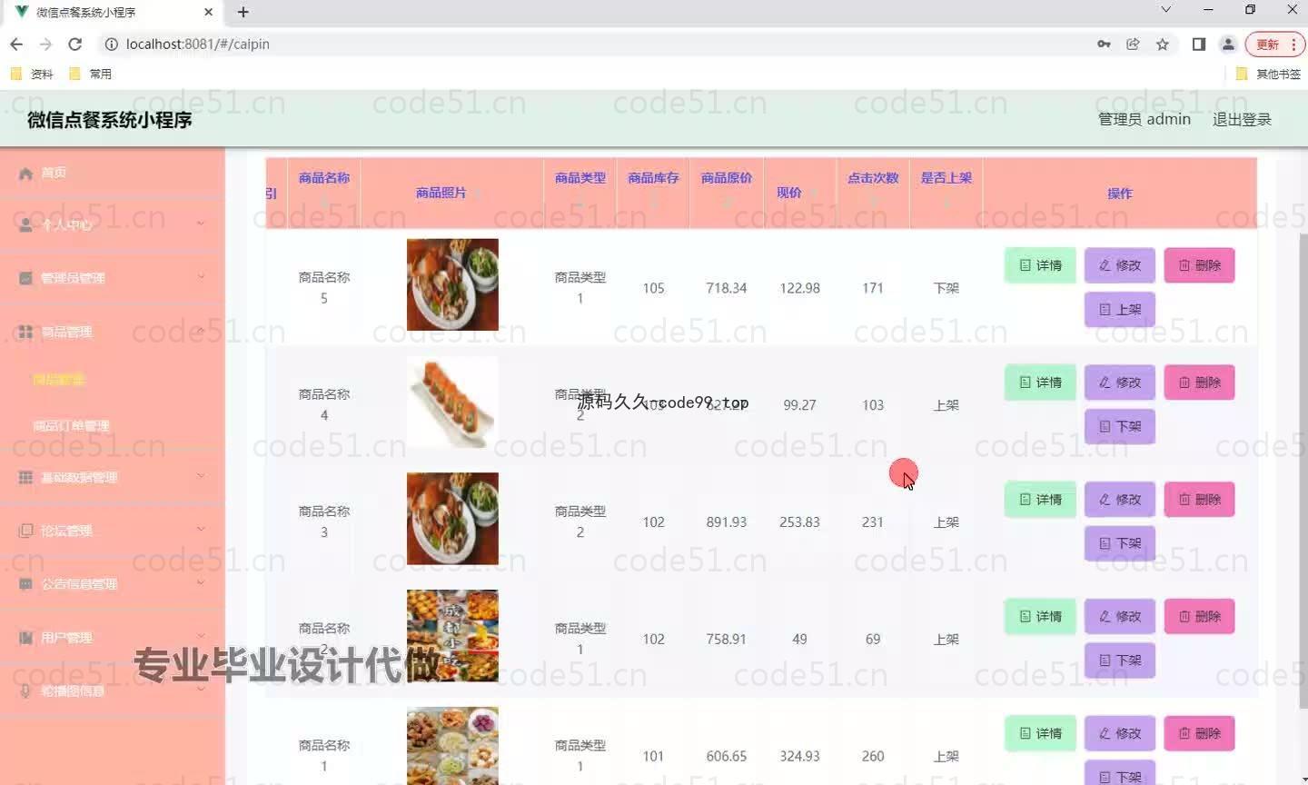 基于微信小程序+SSM+MySQL的微信点餐小程序(附论文)