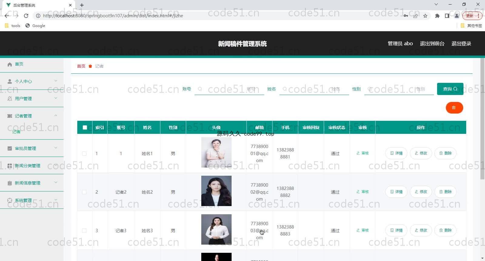 基于SpringBoot+MySQL+Vue的新闻稿件管理系统(附论文)