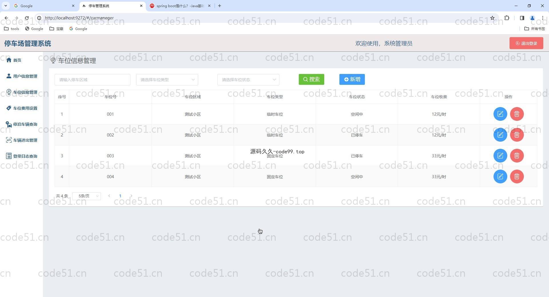 基于SpringBoot+MySQL+Vue.js+ElementUI的停车场管理系统(附论文)