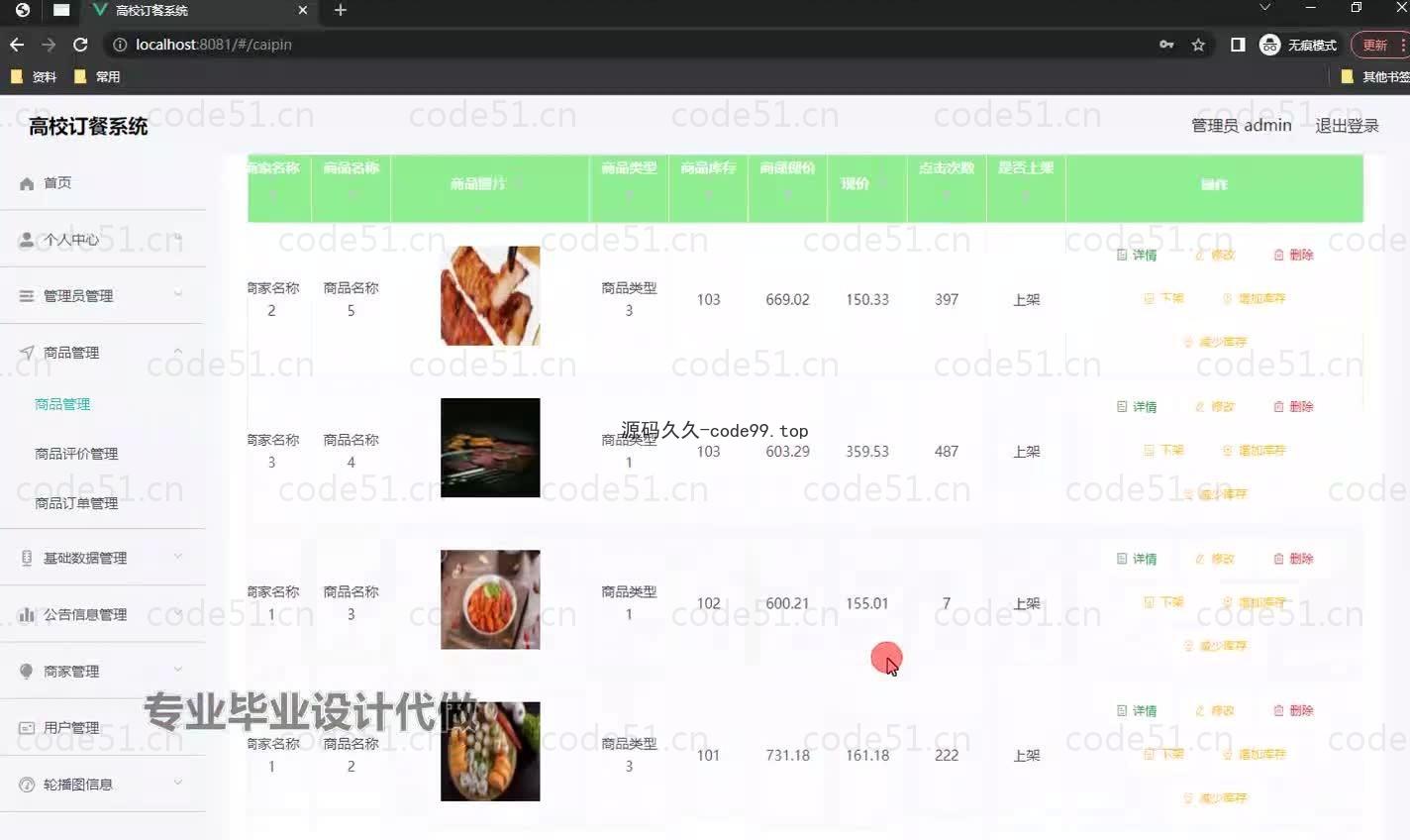 基于微信小程序+SSM+MySQL的高校订餐系统小程序(附论文)