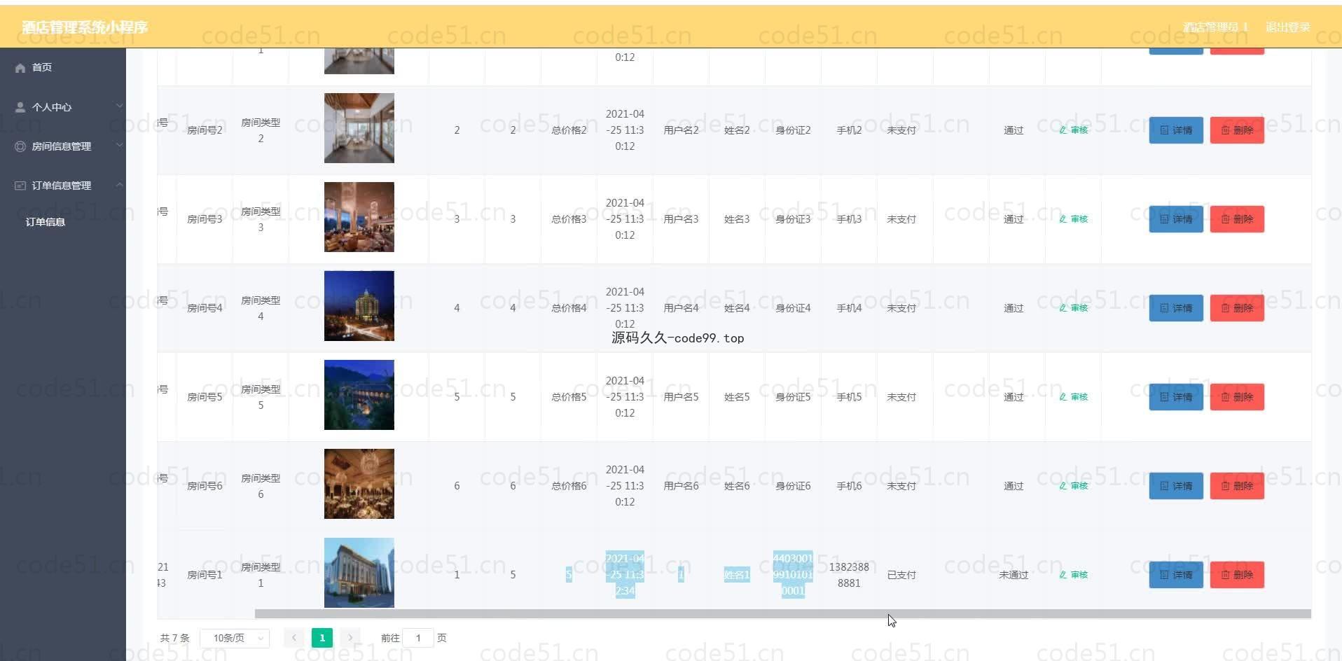 基于微信小程序+SSM+MySQL的酒店管理小程序(附论文)