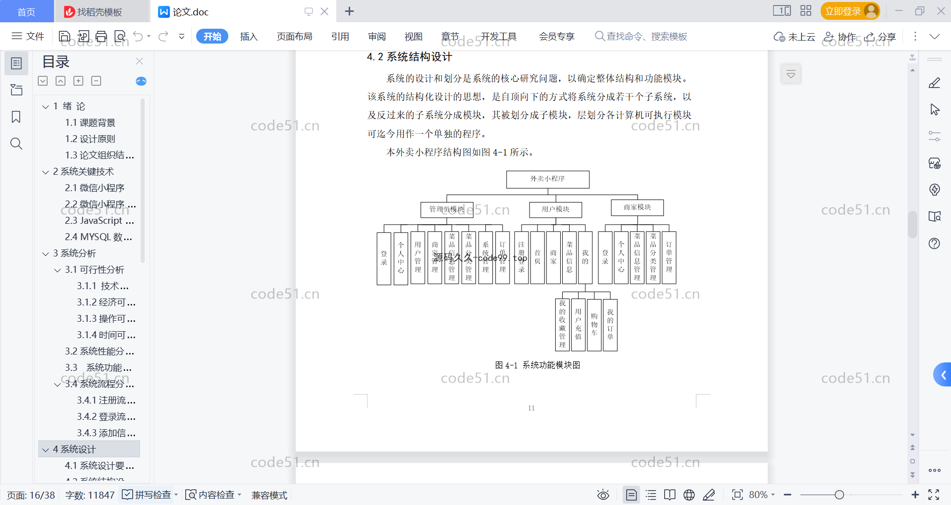 基于微信小程序+SSM+MySQL的外卖小程序(附论文)