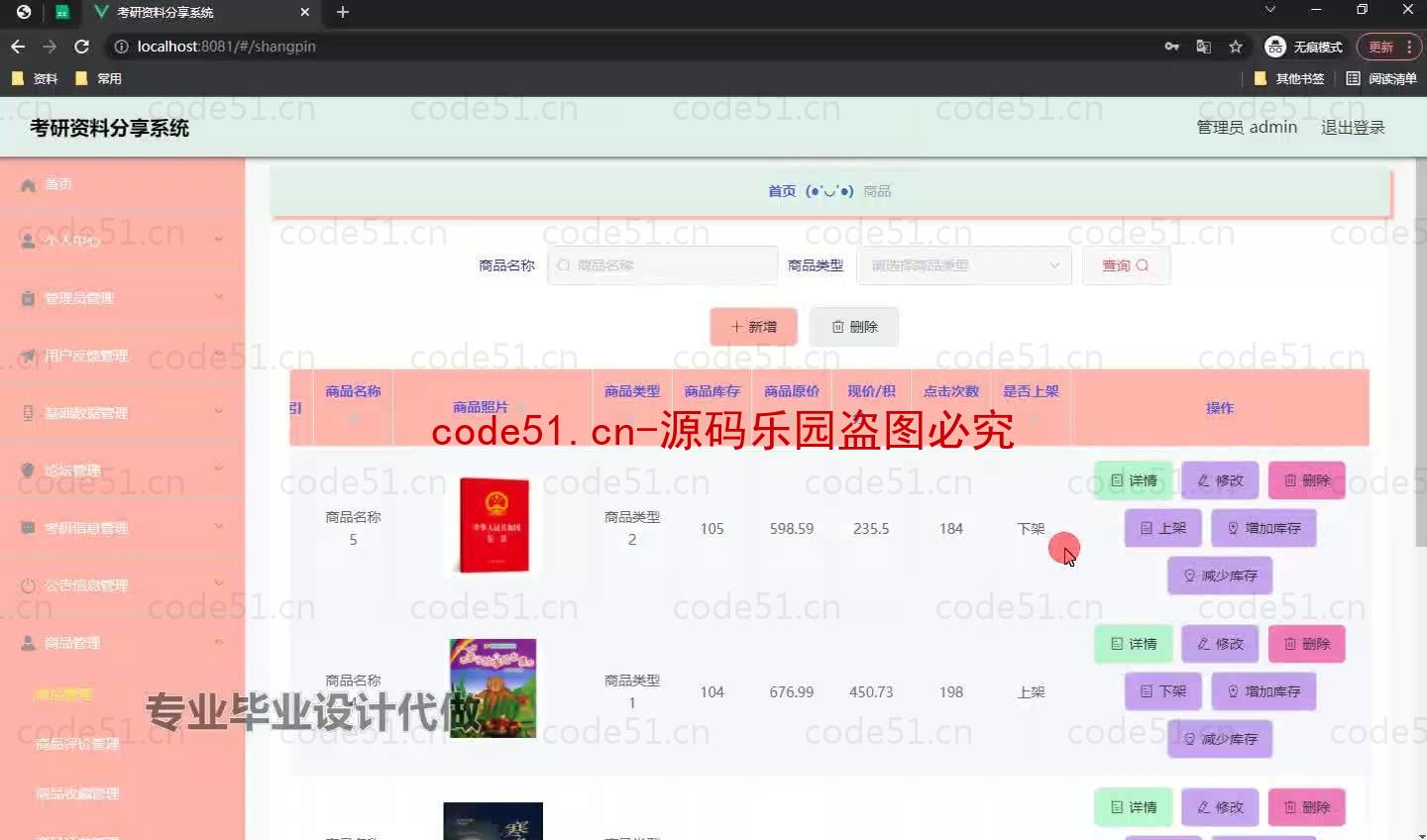 基于微信小程序+SpringBoot+MySQL的考研资料分享小程序(附论文)