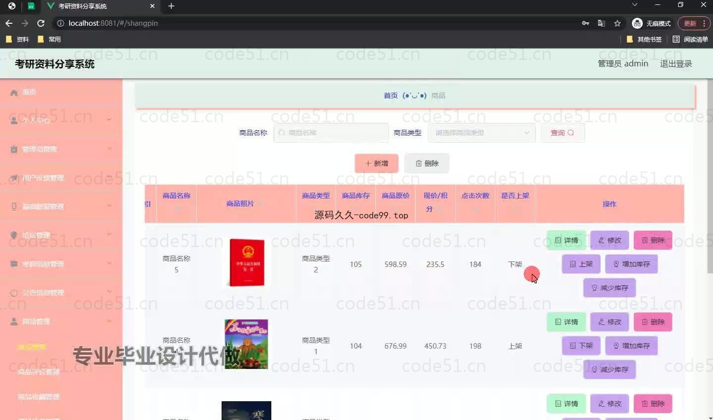 基于微信小程序+SpringBoot+MySQL的考研资料分享小程序(附论文)