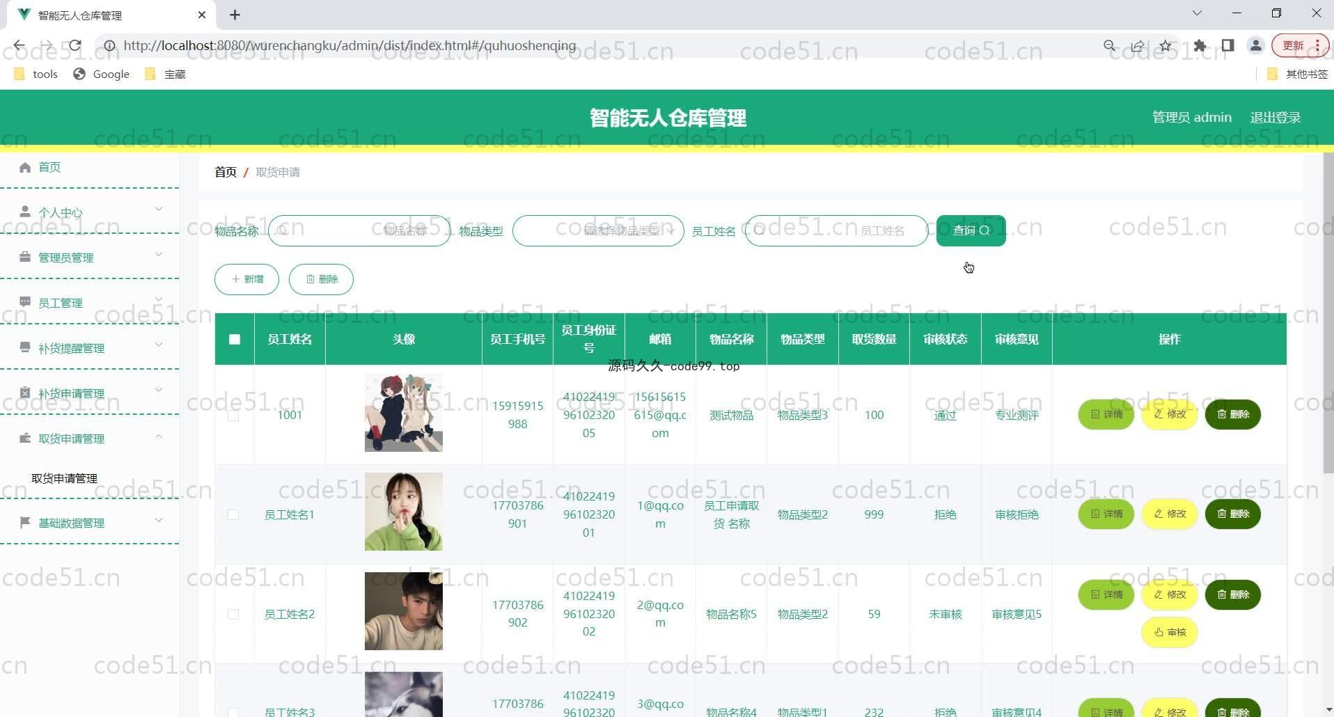 基于SpringBoot+MySQL+Vue的智能无人仓库管理(附论文)