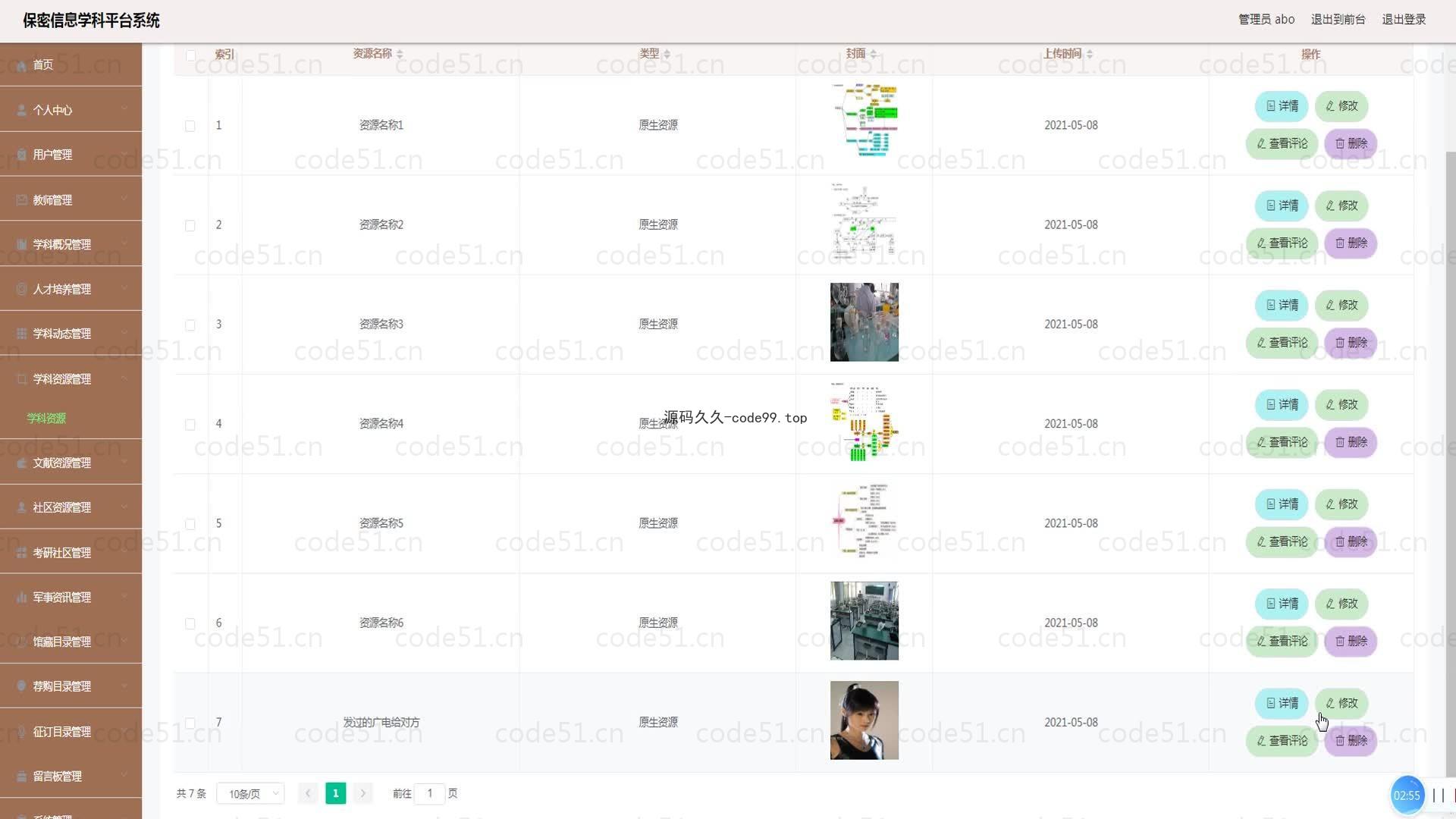 基于SpringBoot+MySQL+Vue的基于保密信息学科平台系统(附论文)