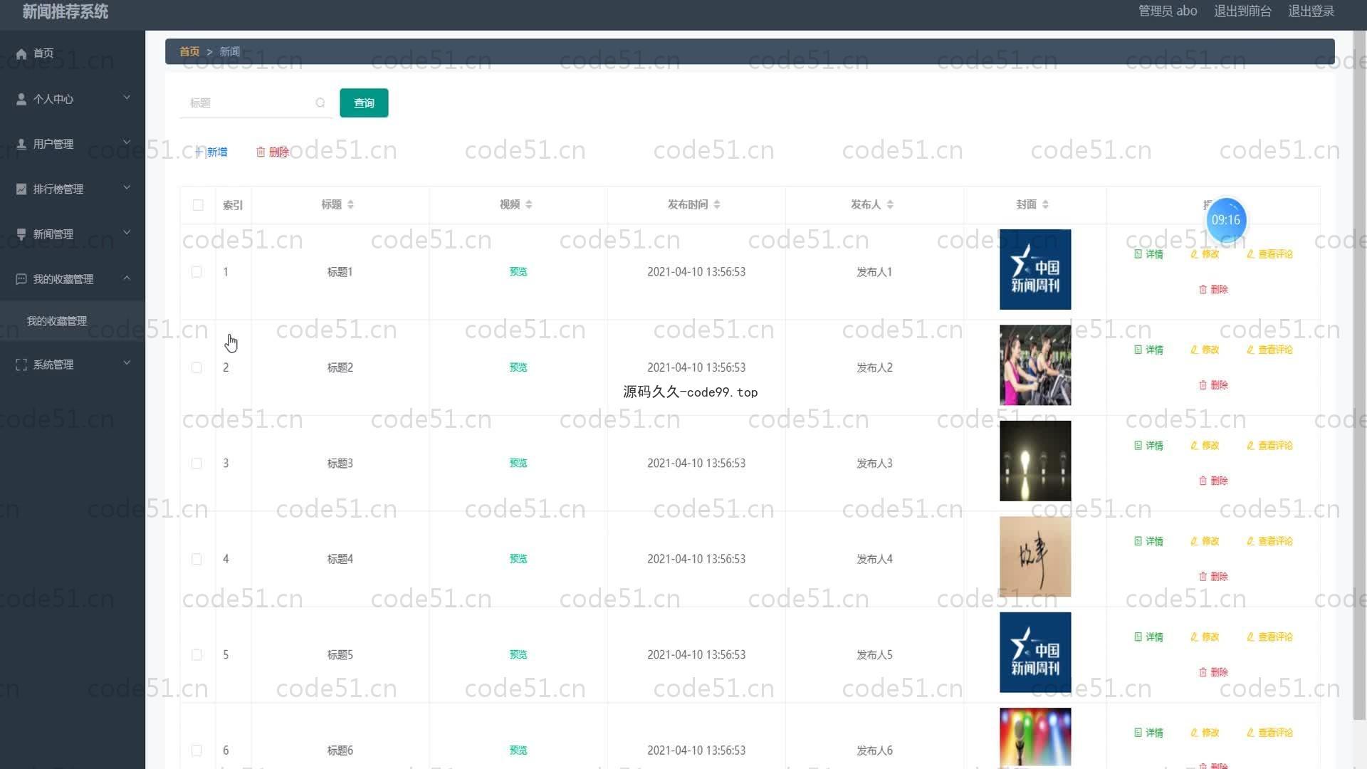 基于SpringBoot+MySQL+Vue的新闻推荐系统(附论文)