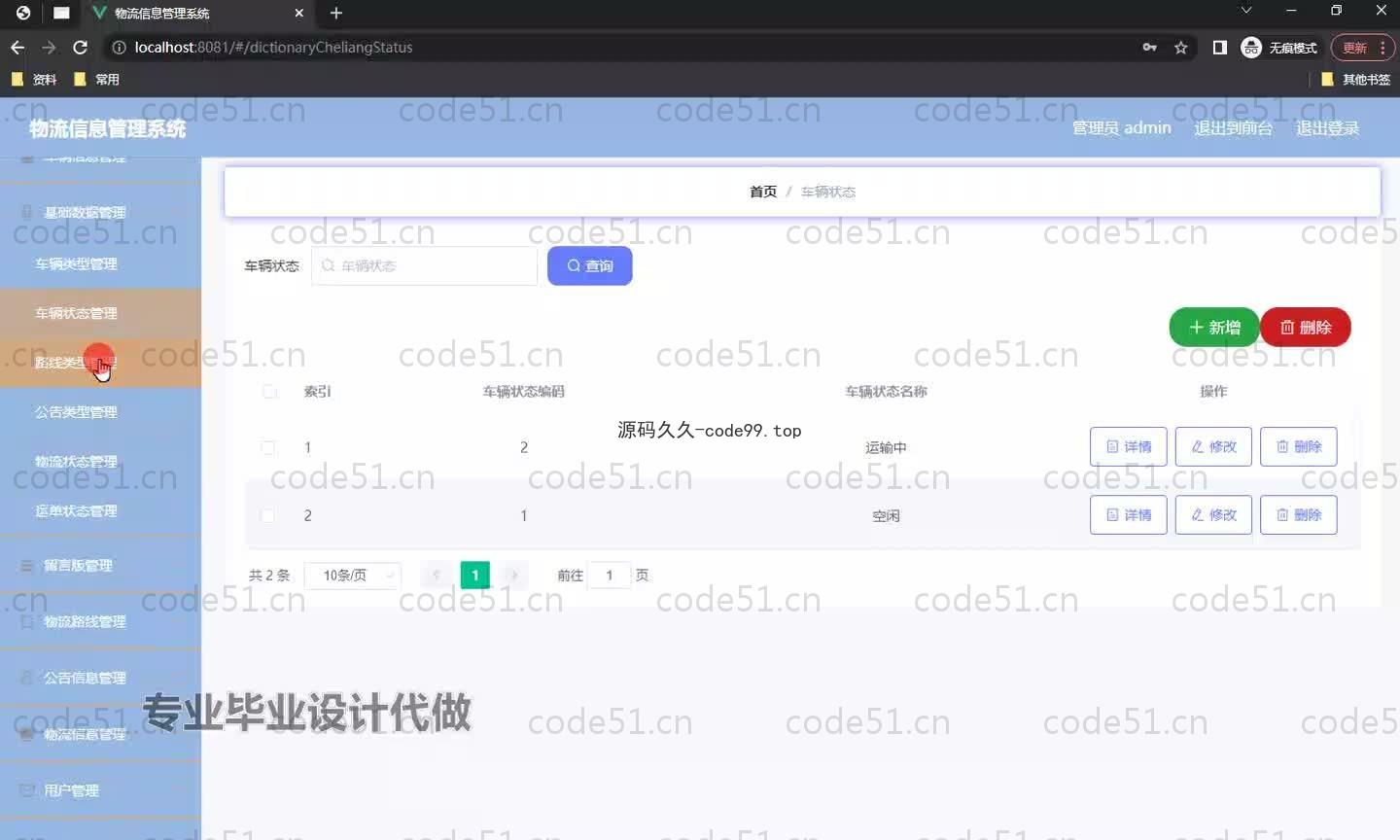 基于SpringBoot+MySQL+Vue.js的物流信息管理系统(附论文)