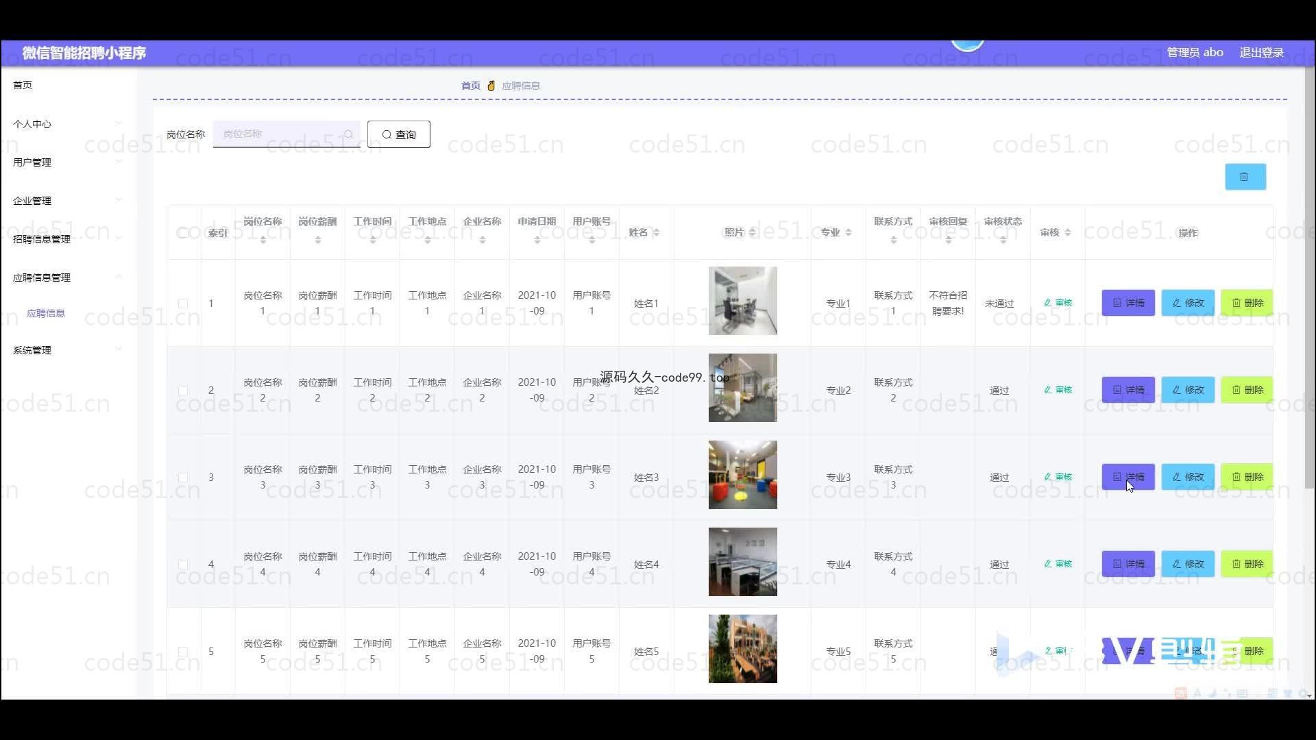 基于微信小程序+SSM+MySQL的智能招聘小程序(附论文)