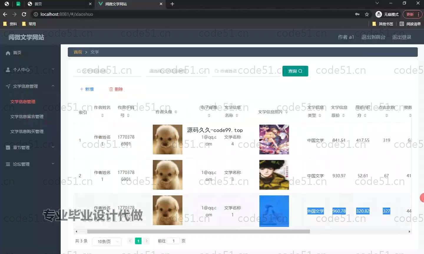 基于SpringBoot+MySQL+Vue.js的阅读文学系统(附论文)