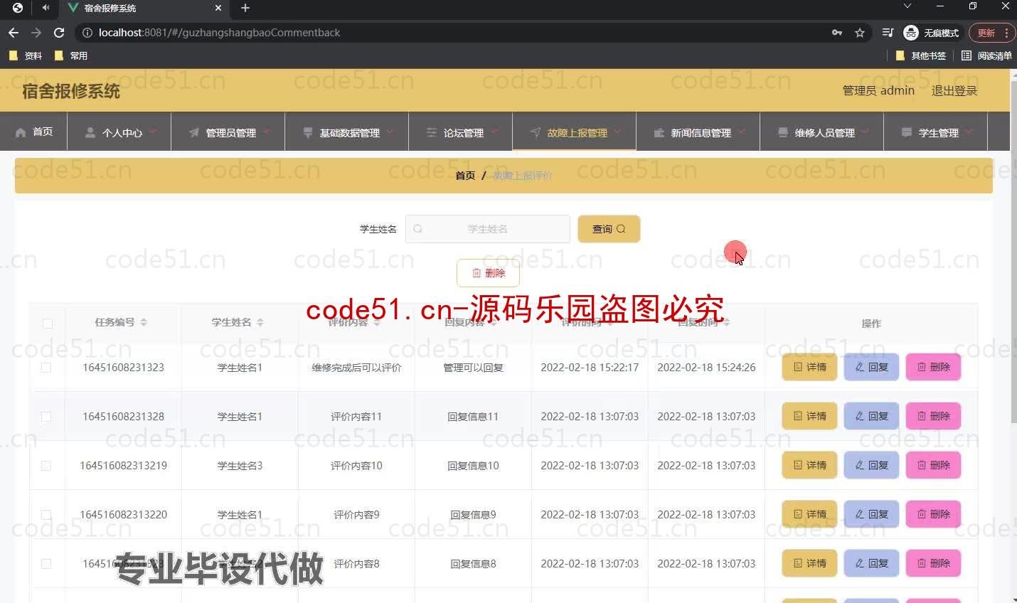 基于微信小程序+SSM+MySQL的宿舍报修系统小程序(附论文)