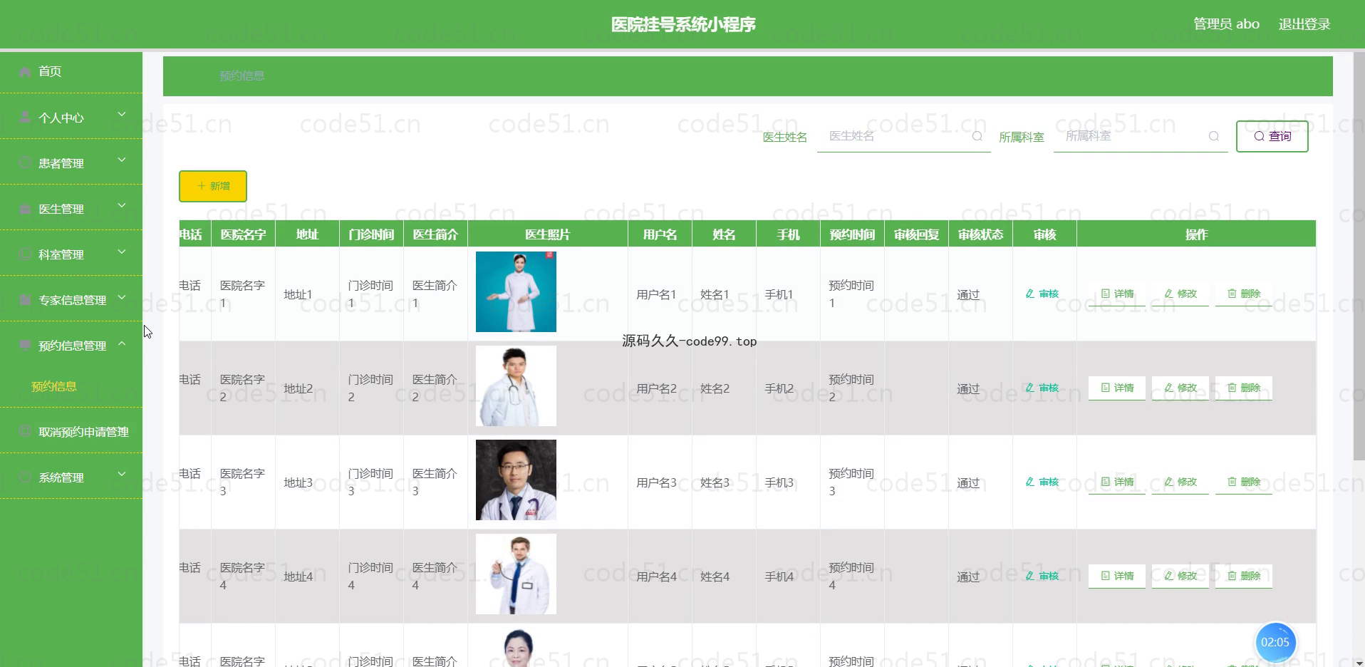 基于微信小程序+SSM+MySQL的医院挂号系统小程序(附论文)