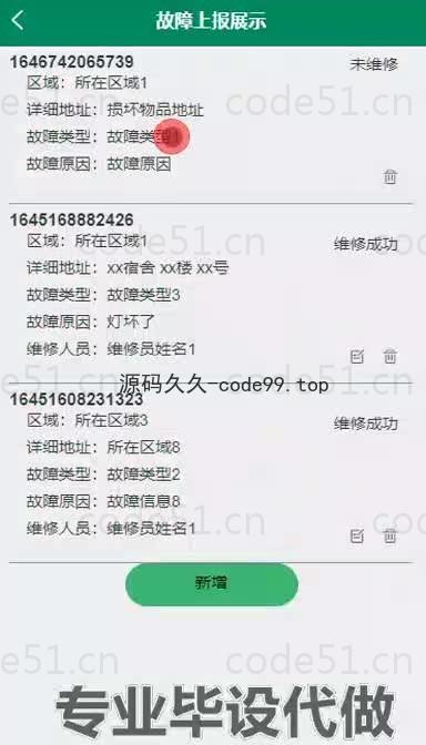 基于微信小程序+SpringBoot+MySQL的校园报修小程序(附论文)