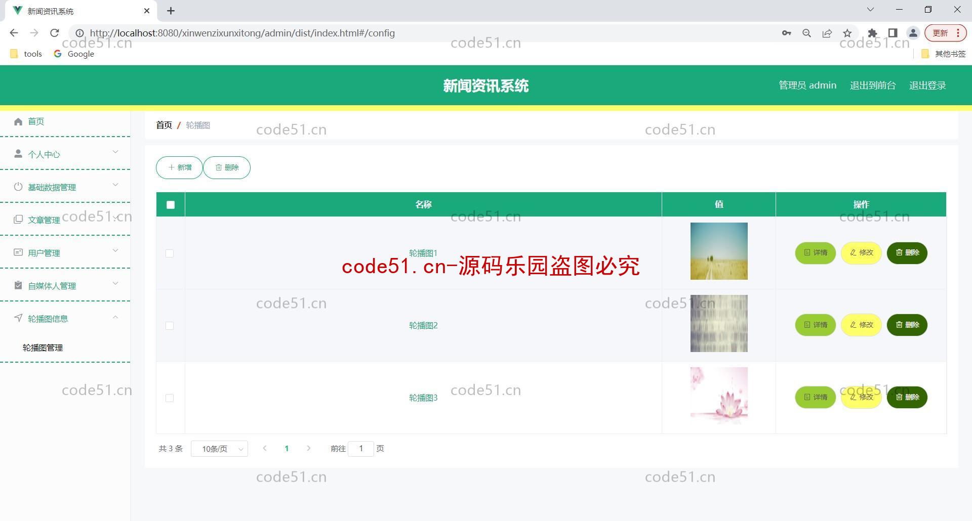 基于SpringBoot+MySQL+Vue前后端分离的自媒体资讯系统(附论文)