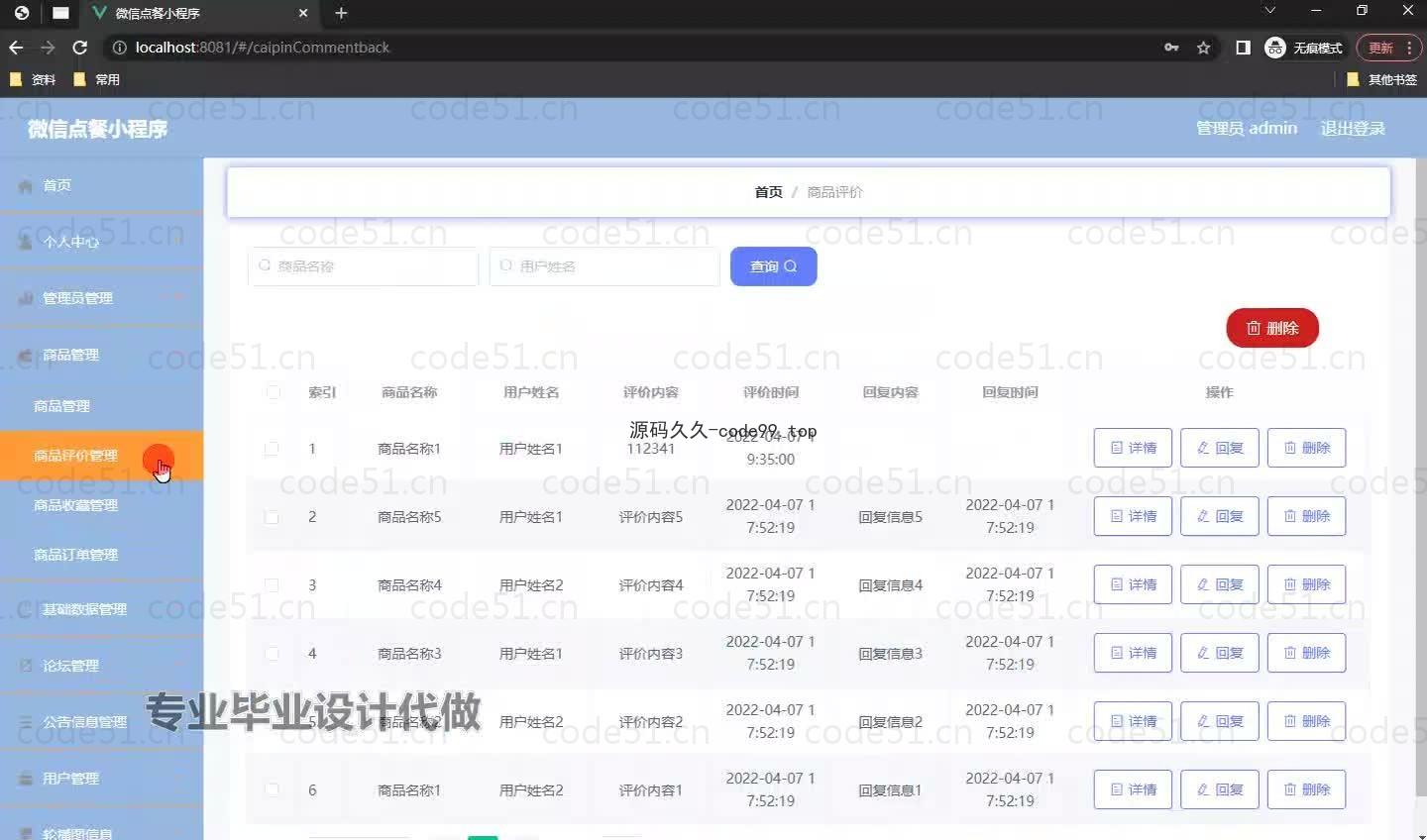 基于微信小程序+SSM+MySQL的点餐系统小程序(附论文)