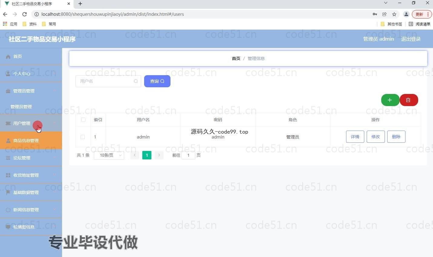 基于微信小程序+SSM+MySQL的社区二手物品交易小程序(附论文)