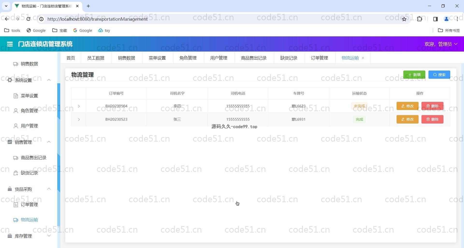 基于Vue.js+SpringBoot+SSM的门店连锁店管理系统