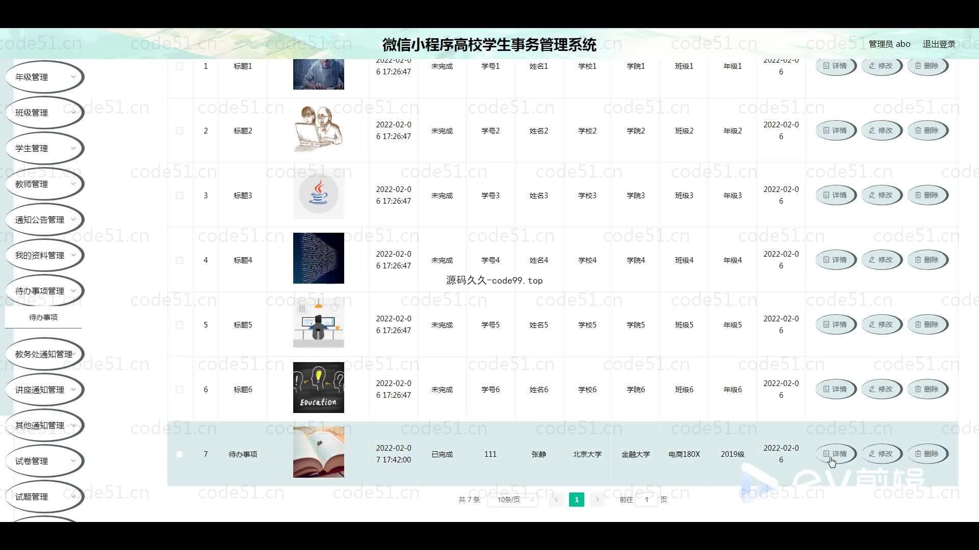 基于微信小程序+SSM+MySQL的高校学生事务小程序(附论文)