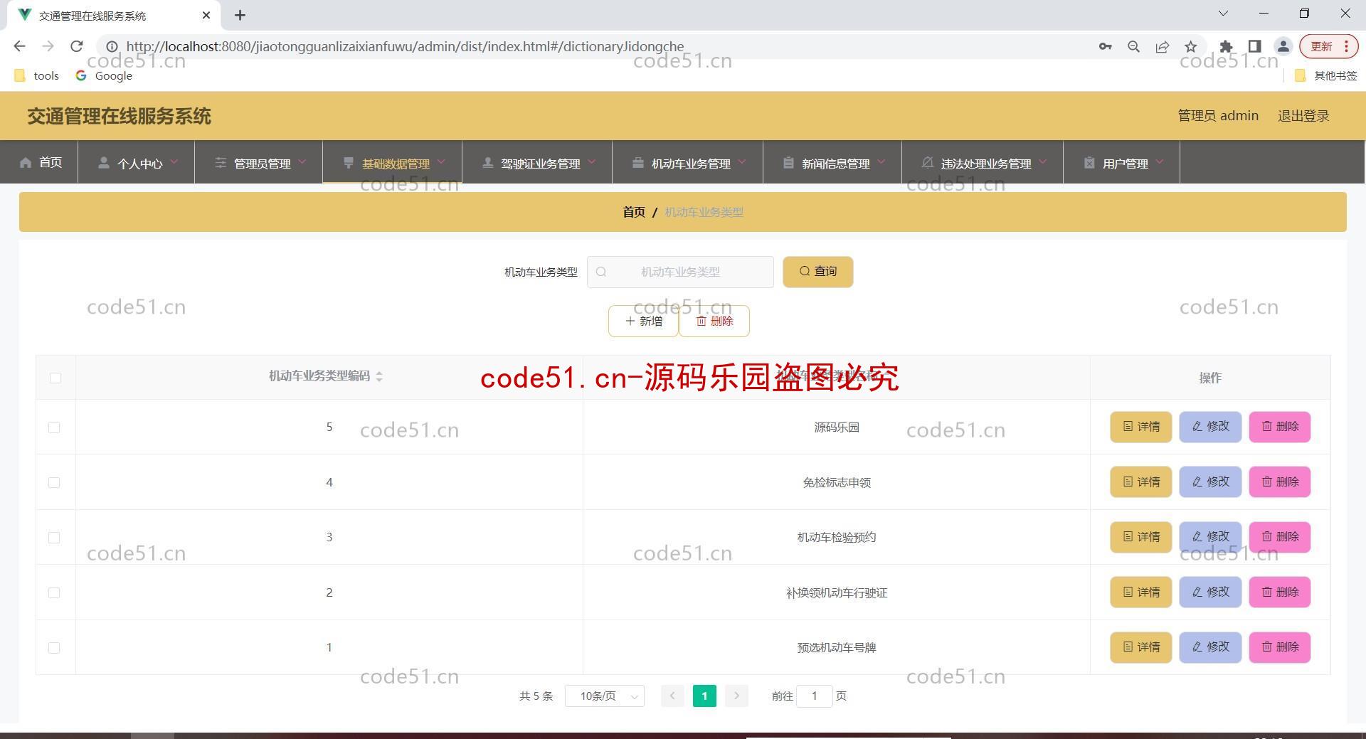 基于SpringBoot+MySQL+Vue前后端分离的交通管理服务系统(附论文)