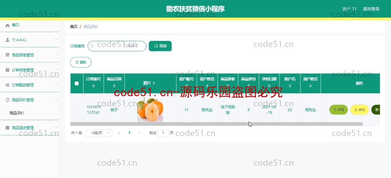 基于微信小程序+SSM+MySQL的助农扶贫小程序(附论文)