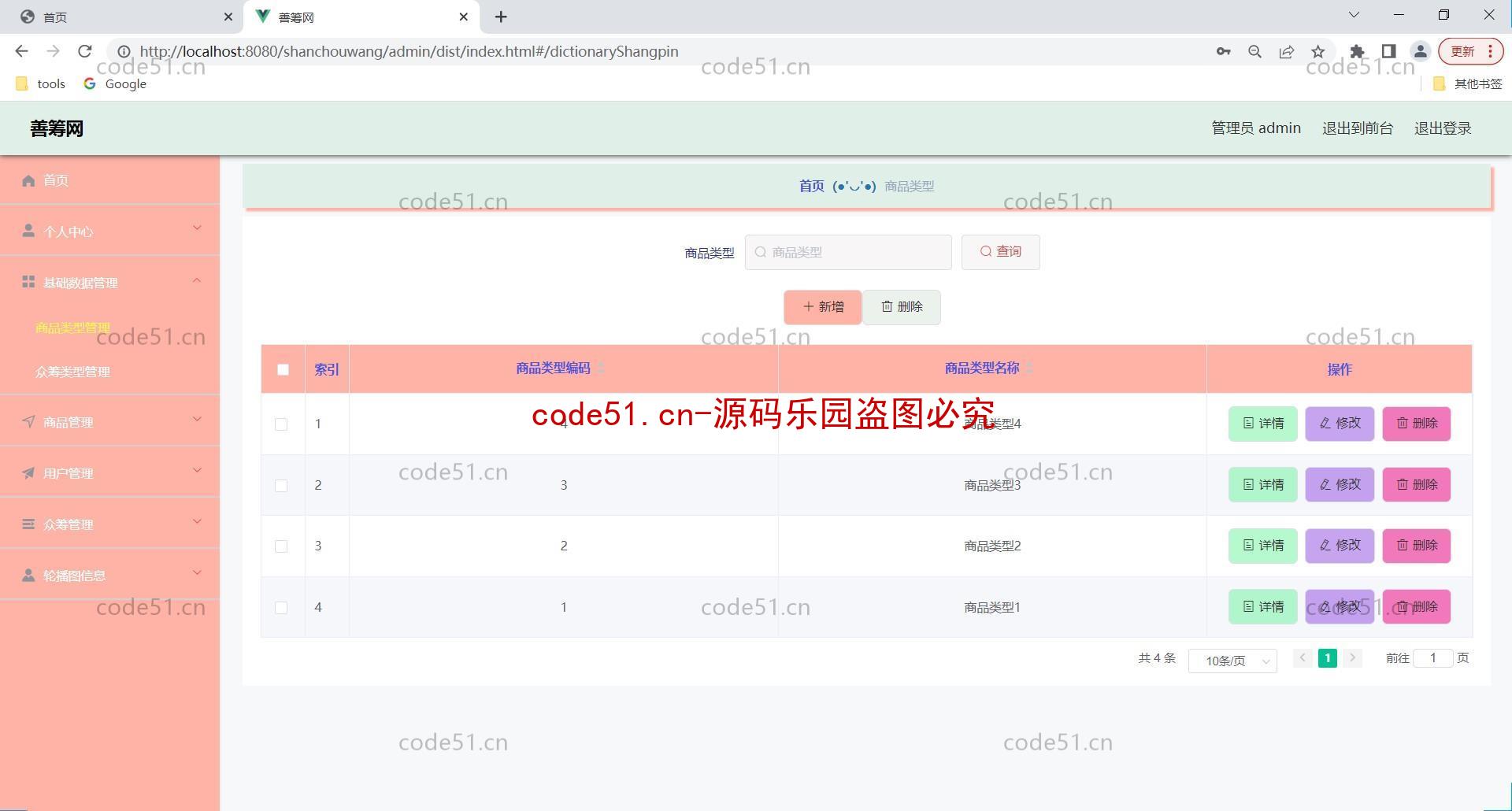 基于SpringBoot+MySQL+Vue的众筹善筹系统(附论文)