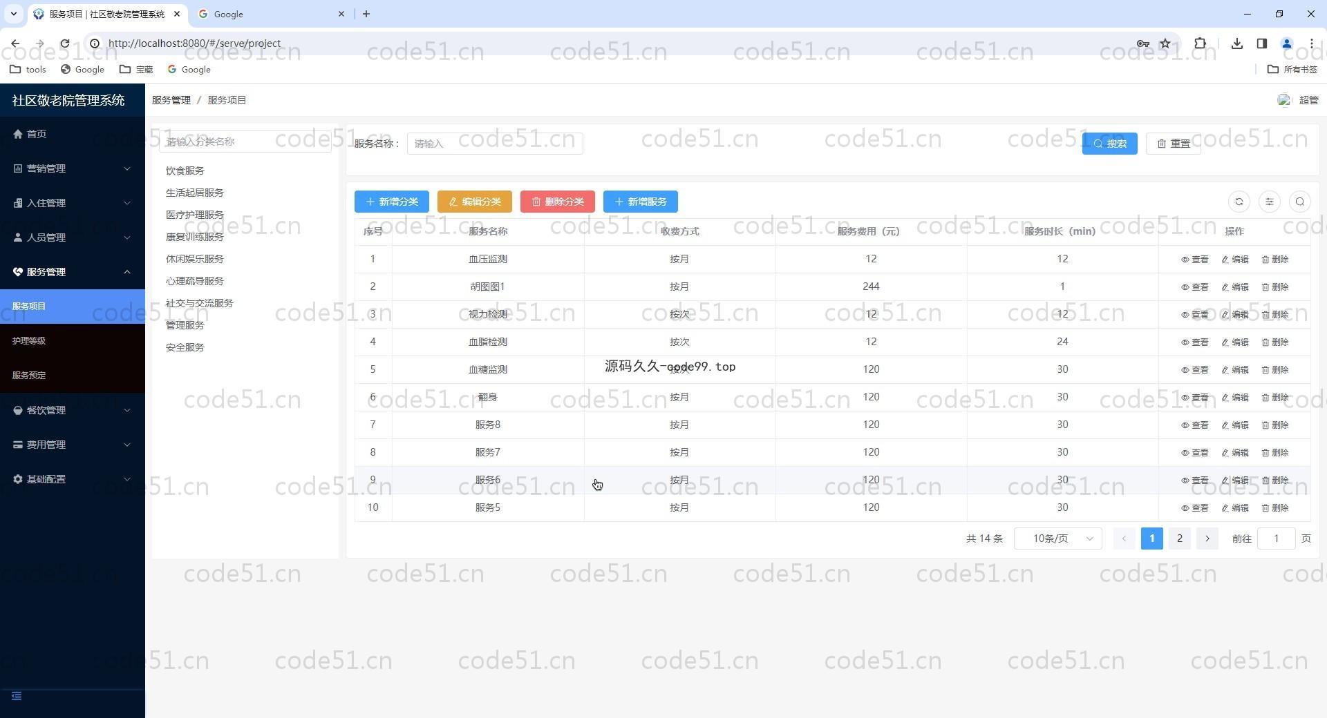 基于Vue.js+SpringBoot+MySQL+ElementUI的社区敬老院管理系统(附论文)
