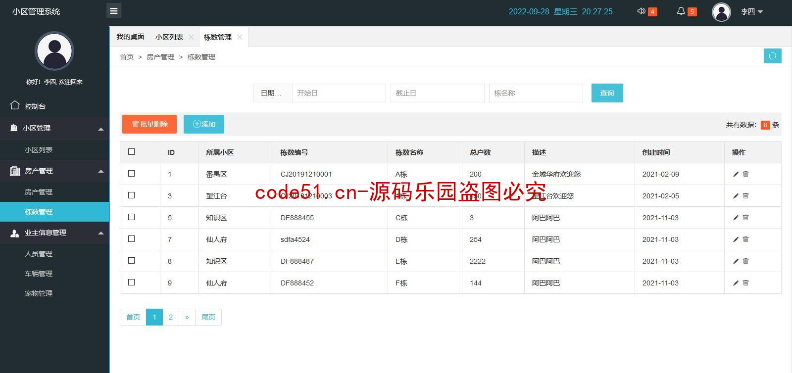 基于SSM+MySQL+Layui的小区物业管理系统