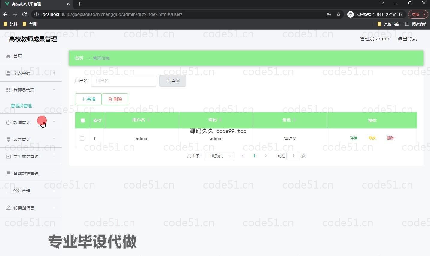 基于微信小程序+SpringBoot+MySQL的高校教师成果管理小程序(附论文)