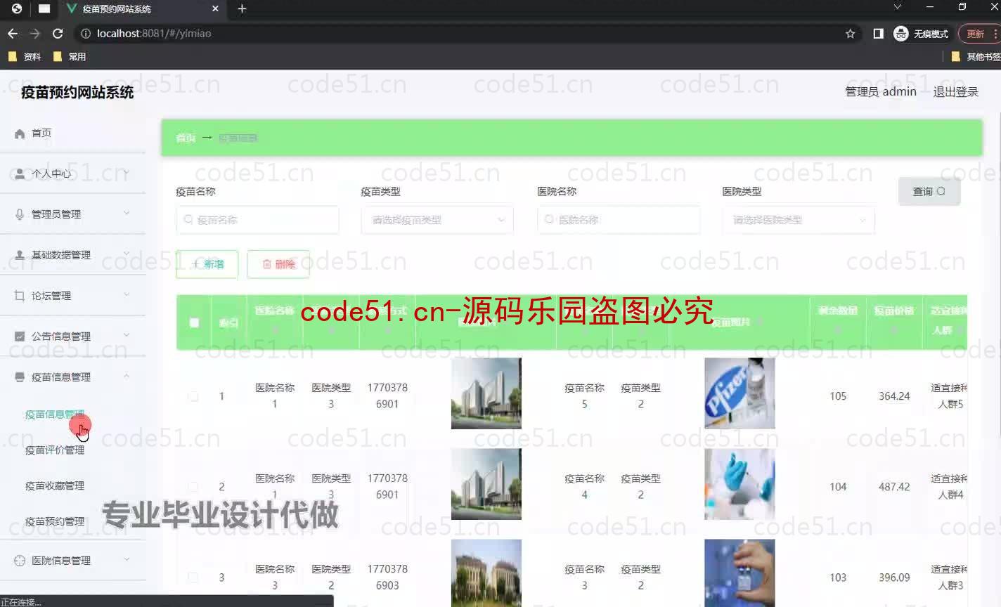 基于微信小程序+SSM+MySQL的疫苗预约小程序(附论文)