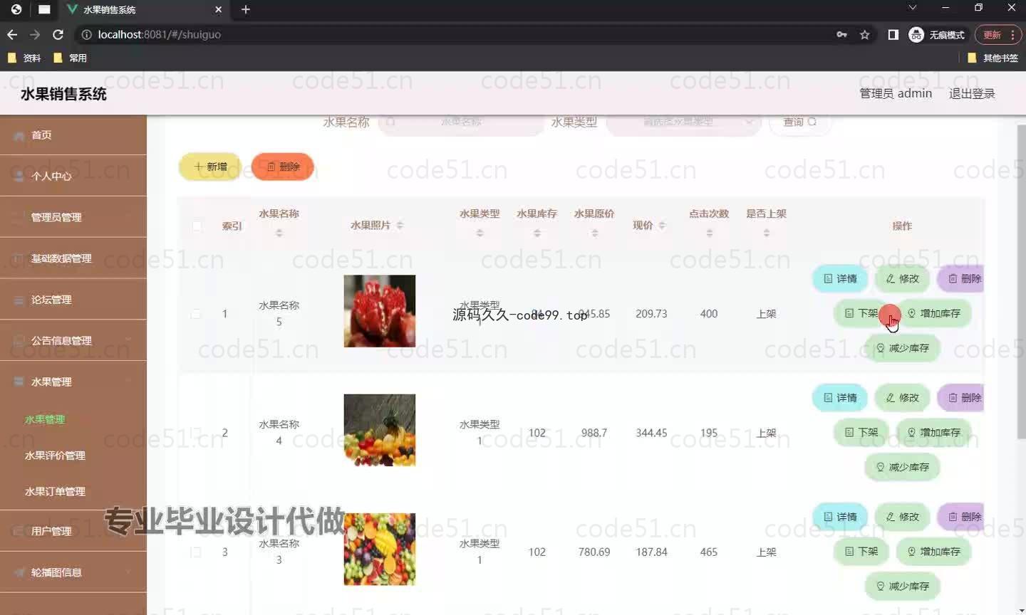 基于微信小程序+SpringBoot+MySQL的水果销售小程序(附论文)
