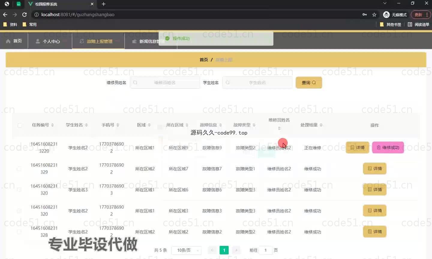 基于微信小程序+SpringBoot+MySQL的校园报修小程序(附论文)