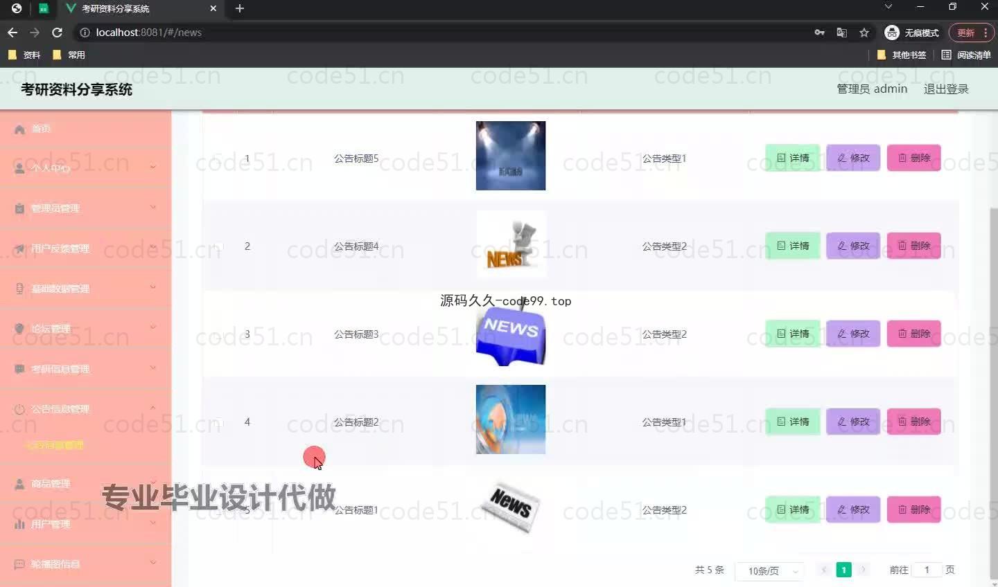 基于微信小程序+SpringBoot+MySQL的考研资料分享小程序(附论文)