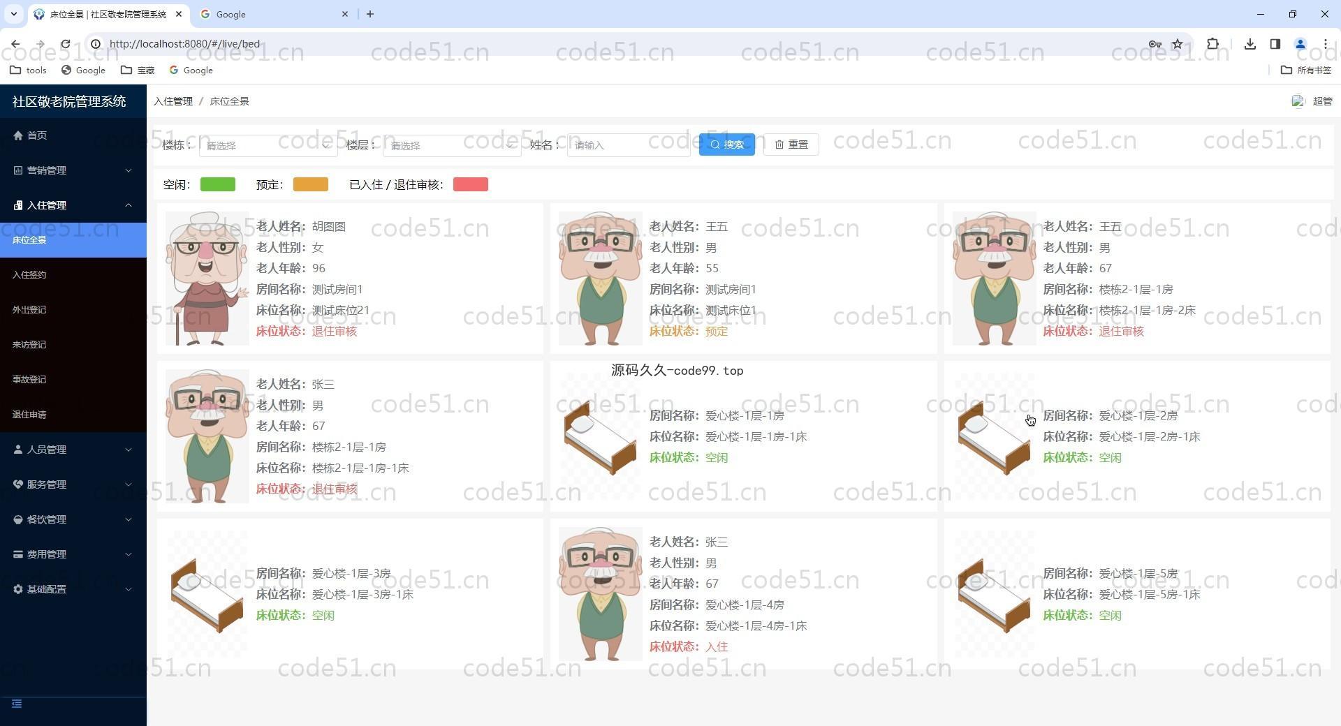 基于Vue.js+SpringBoot+MySQL+ElementUI的社区敬老院管理系统(附论文)