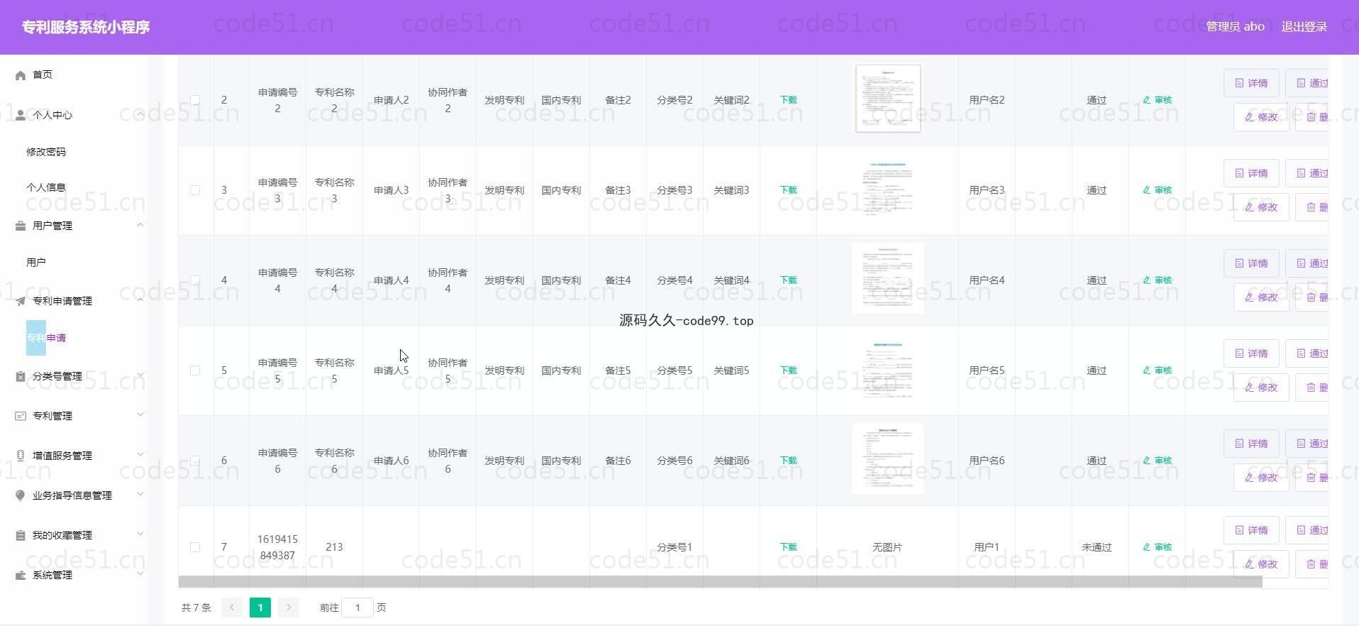 基于微信小程序+SSM+MySQL的专利服务小程序(附论文)