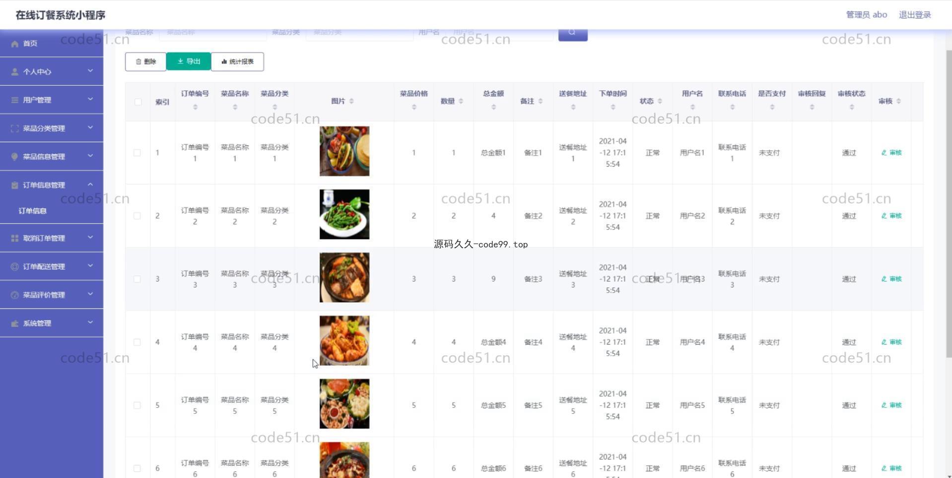 基于微信小程序+SpringBoot+MySQL的在线订餐系统小程序(附论文)