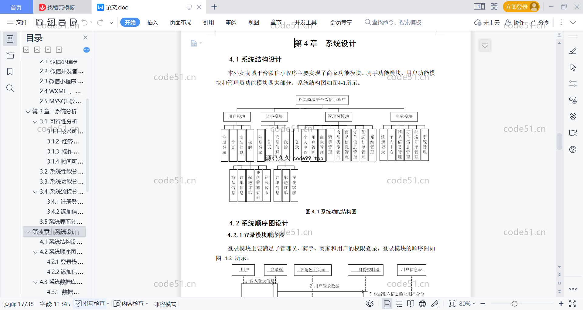 基于微信小程序+SSM+MySQL的外卖商城小程序(附论文)