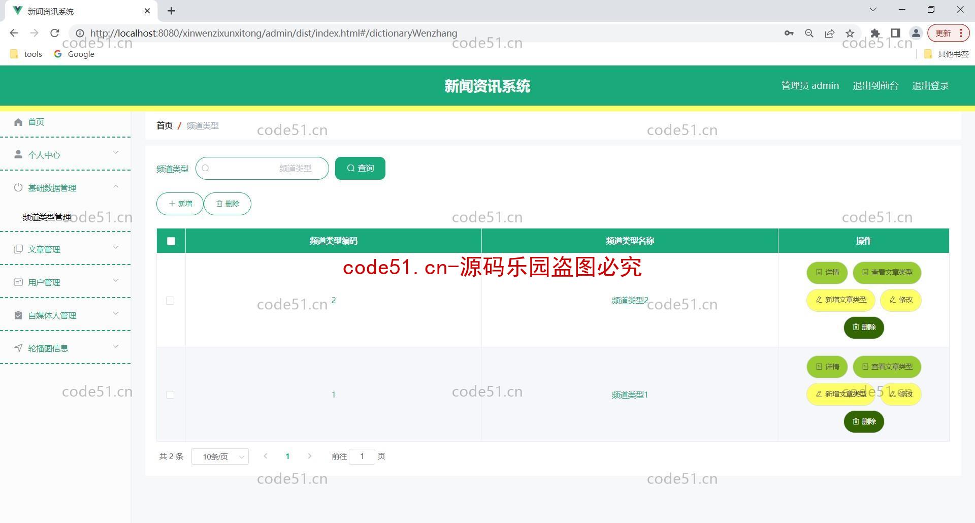 基于SpringBoot+MySQL+Vue前后端分离的自媒体资讯系统(附论文)