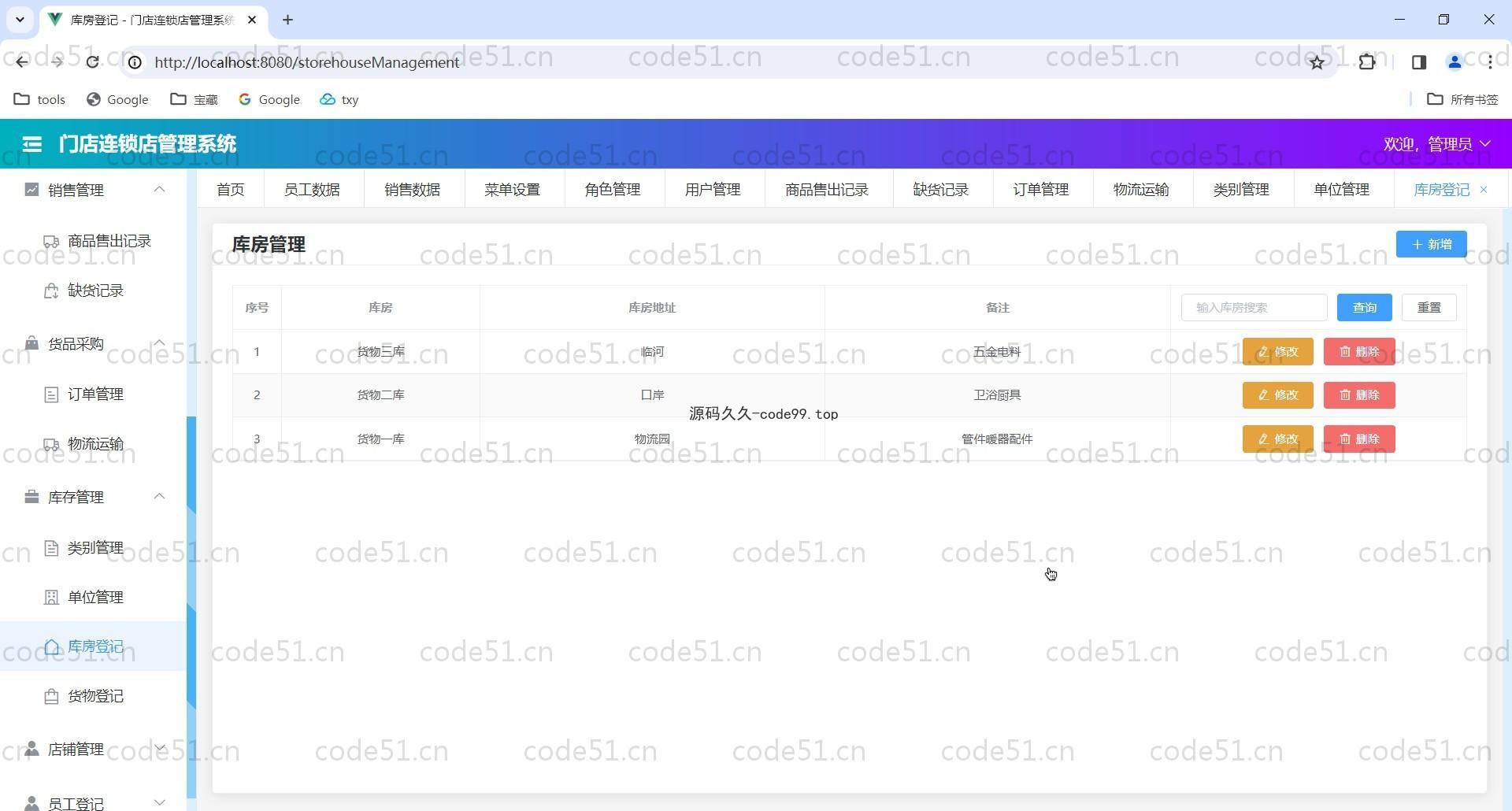 基于Vue.js+SpringBoot+SSM的门店连锁店管理系统