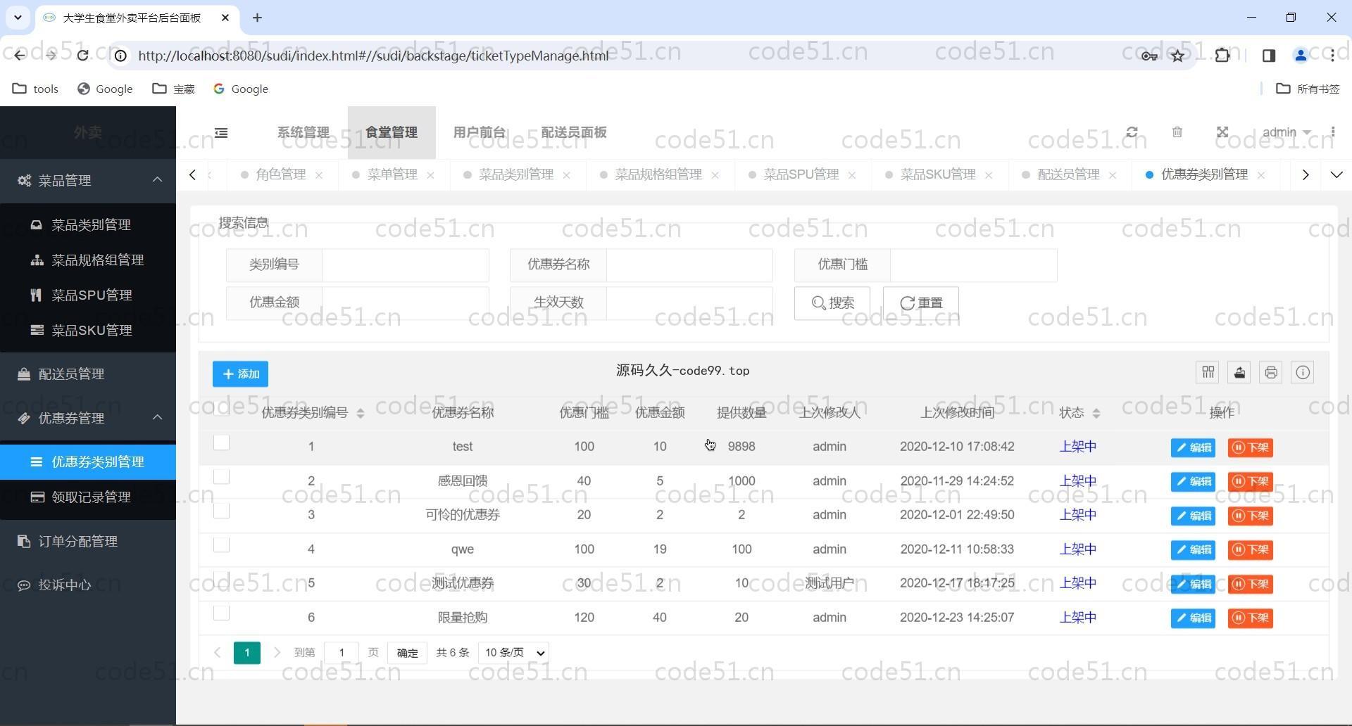 基于SSM+LayUI+JSP的订餐堂食外卖配送系统(附论文)