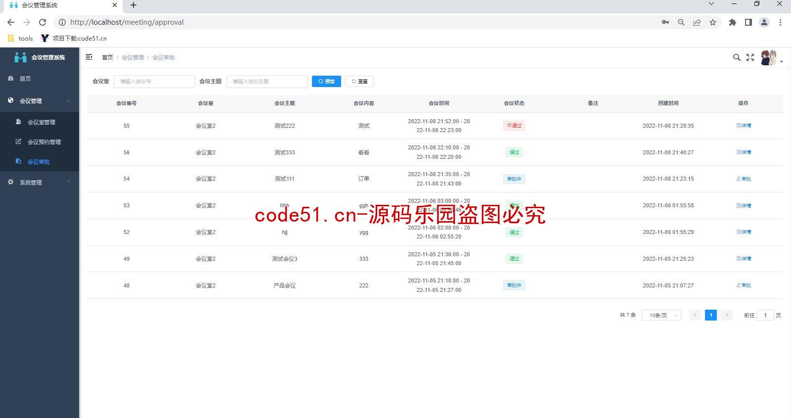 基于SSM+SpringBoot+MySQL+Vue+Uniapp的会议预约管理系统