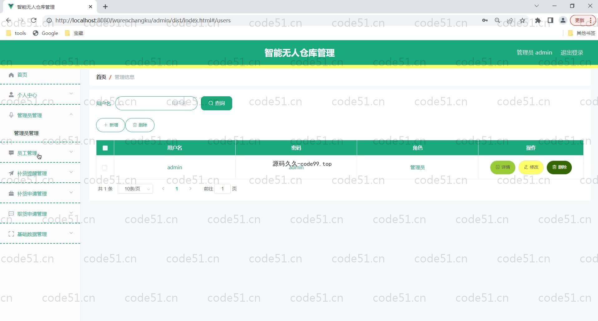 基于SpringBoot+MySQL+Vue的智能无人仓库管理(附论文)