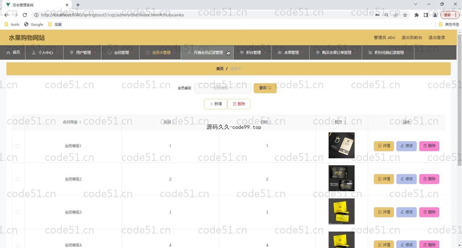 基于SpringBoot+MySQL+Vue的水果购物网站(附论文)
